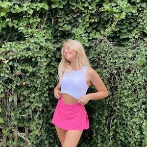 SONIC PINK Lululemon pace rival skirt- size 8 reg